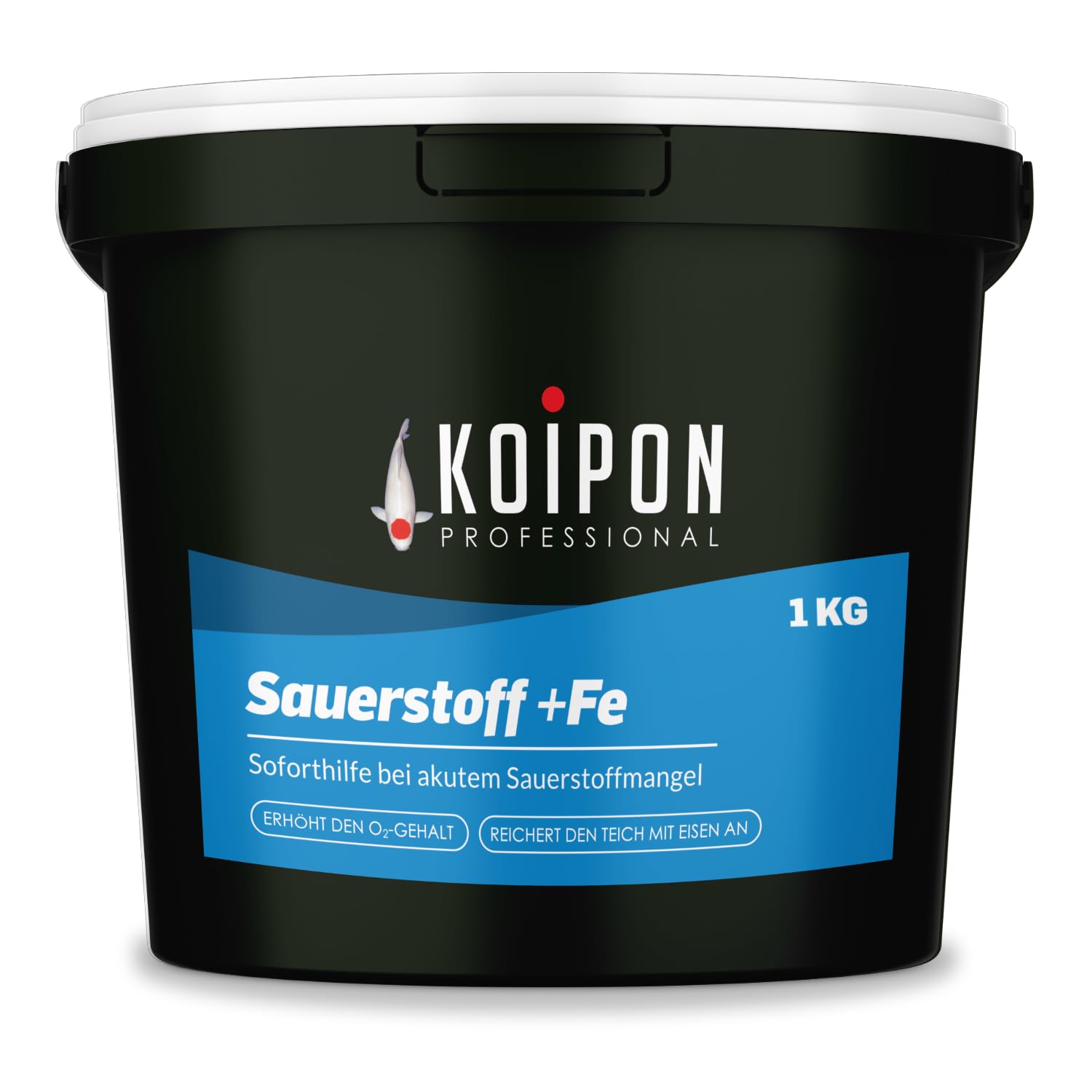 KOIPON Sauerstoff +FE 1kg Aktivsauerstoff | Erhöht den Sauerstoffgehalt im Teich | Soforthilfe bei akutem Sauerstoffmangel