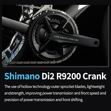 SAVADECK R9 Di2 Full Carbon Road Bike, Carbon Fiber Frame Racing Bicycle with Shimano R9270 24S Groupset, Hydraulic Disc Brakes, Ultra-Light Carbon Bike for Adults