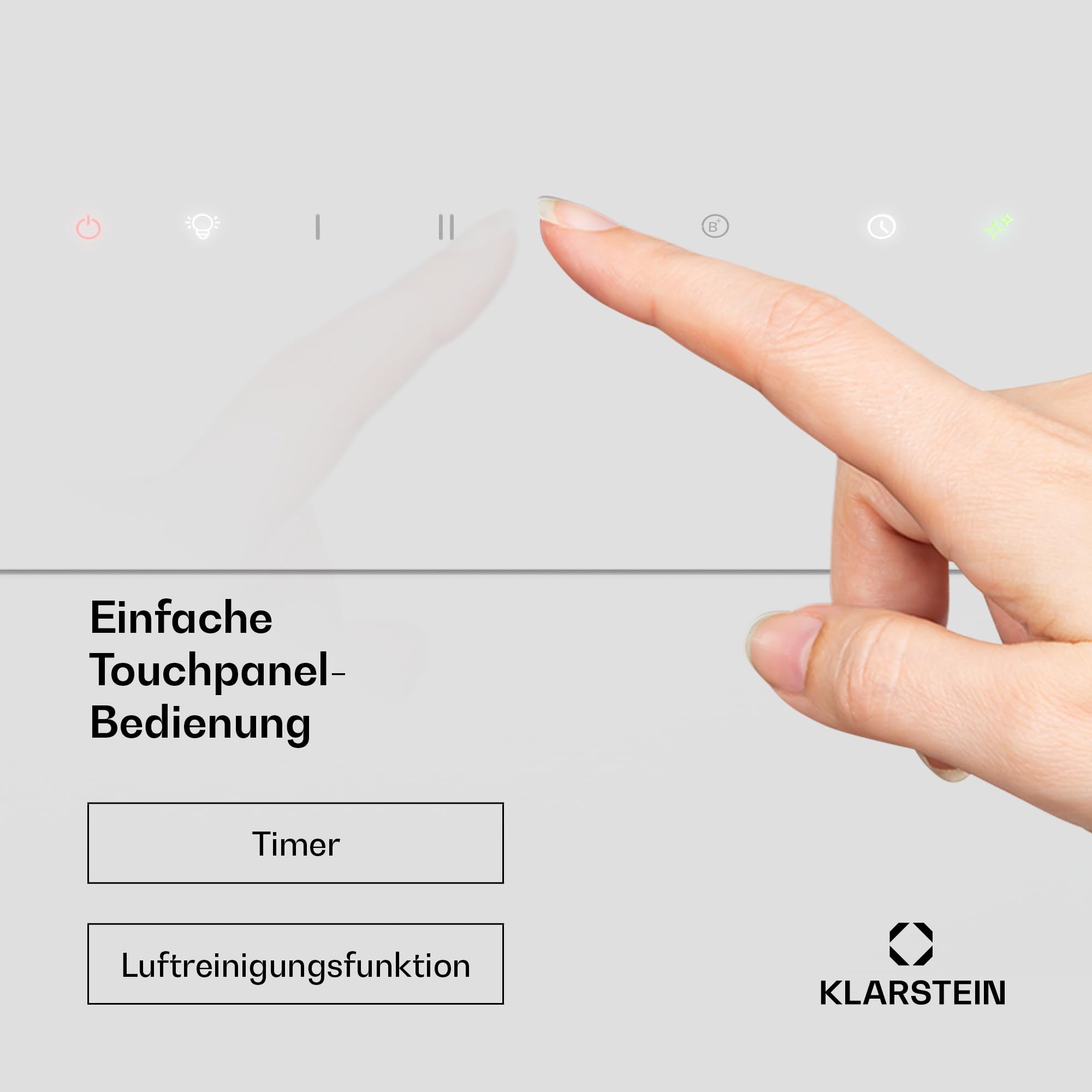 Klarstein SleekAir Dunstabzugshaube 60 cm 686 m³/h Energieeffizienzklasse A++ Touch-Bedienfeld LED-Beleuchtung