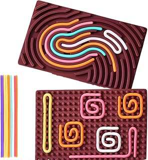 Silicone Fine Motor Skills Toy Set – Colorful Tracing & Threading Board for Kids – Montessori Educational Sensory Toy Price In India