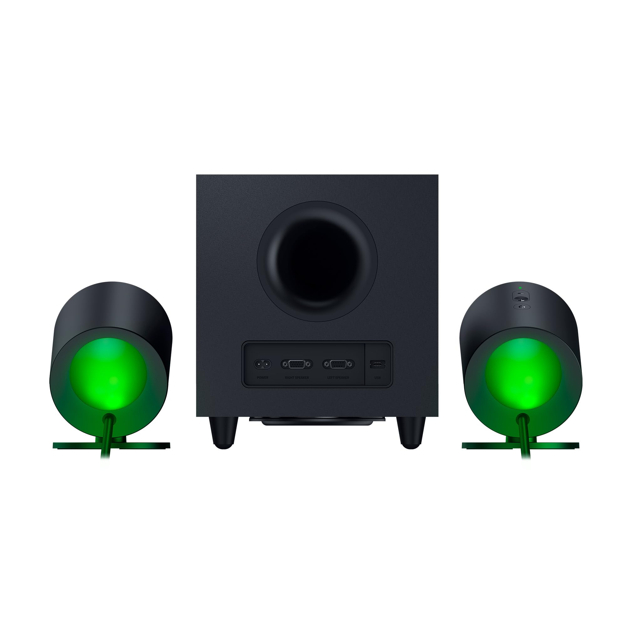 Razer Nommo V2 - Altavoces Gaming de Rango Completo 2.1 para PC con Subwoofer con Cable (Diafragmas de Gama Completa de 3 pulgadas con Correctores de Fase de Aluminio, THX Spatial Audio) Negro