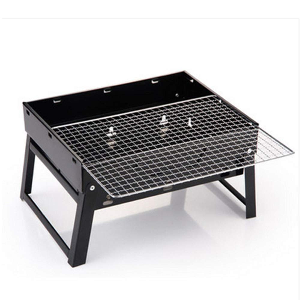 Barbecue Grill Carbone Portatile, Barbecue Grill Pieghevole in Acciaio Inox per 1-3 Persone, Utensile Barbecue BBQ Pieghevole per Cucina All'aperto, Picnic, Campeggio,35 * 27 * 20CM