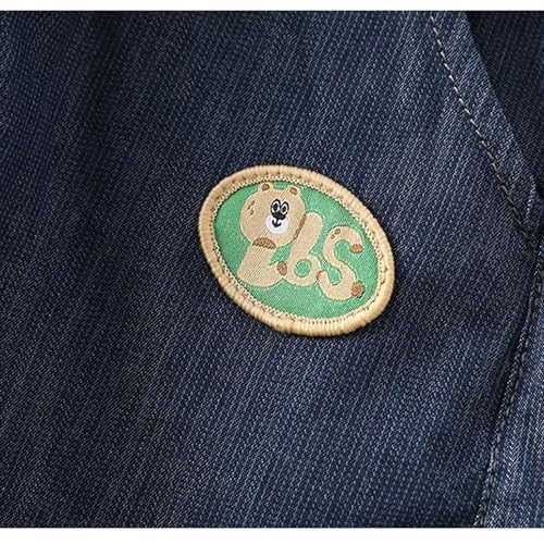 LABISHU Calça jeans infantil com estampa de animais com cintura elástica e bolsos para o verão, Azul