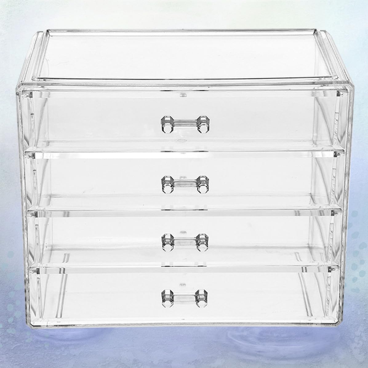 Ciieeo Kosmetikaufbewahrungsbox aus Acryl mit Vier Schubladen, Transparent