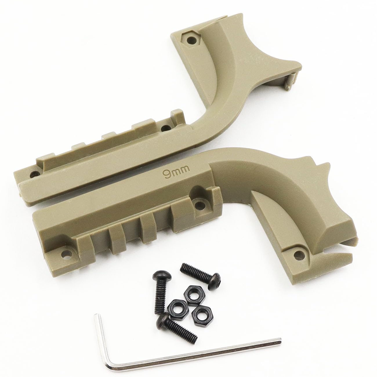 M9 Picatinny Rail Adapter Mount, 21mm Under Rail Laser Flashlight Mount for M9, with 3 Screws, 3 Nuts, and a Hexagon Wrench