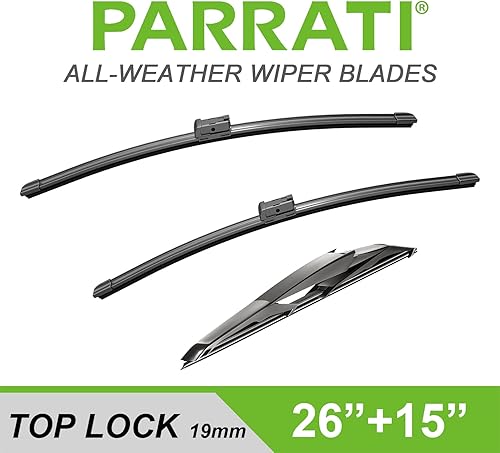 Miniatura 2 de PARRATI Limpiaparabrisas de repuesto de alta calidad y desempeño de 26 y 14 pulgadas, para todas las estaciones, para Trax Encore 2012-2019 Fiesta