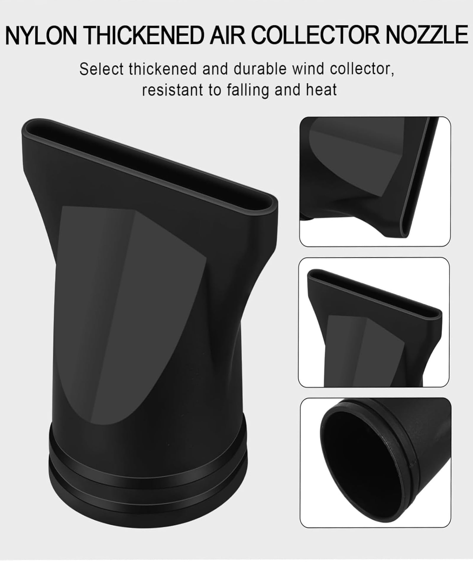 2PCS Hair Dryer Nozzle, Diffuser and Concentrator Attachment for Styling, Universal Fit for Most Hair Dryers, Home and Salon Use, Lightweight and Durable Design, Universal Interface Styling Tools 2