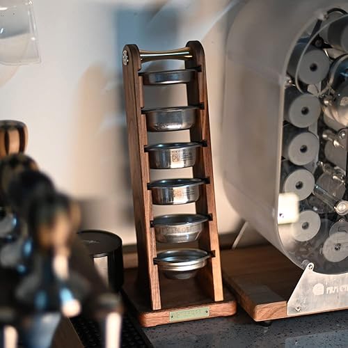 Miniatura 6 de watchget Portafiltro - Soporte para cesta de filtro, color nogal negro de precisión para café expreso, compatible con máquinas de espresso de 2.283