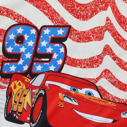 Image of Disney Cars Lightning McQueen Boys Active Mesh Short Sleeve T-Shirt and Shorts Set for Toddler and Big Kid