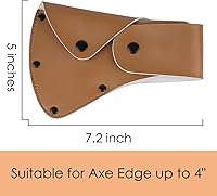 Vista 14 de Linkidea Axe Knife Sheath for 4'' Axe Edge, Double Snap Hatchet Protector Case, Logging Tools Scabbard for Outdoors Work