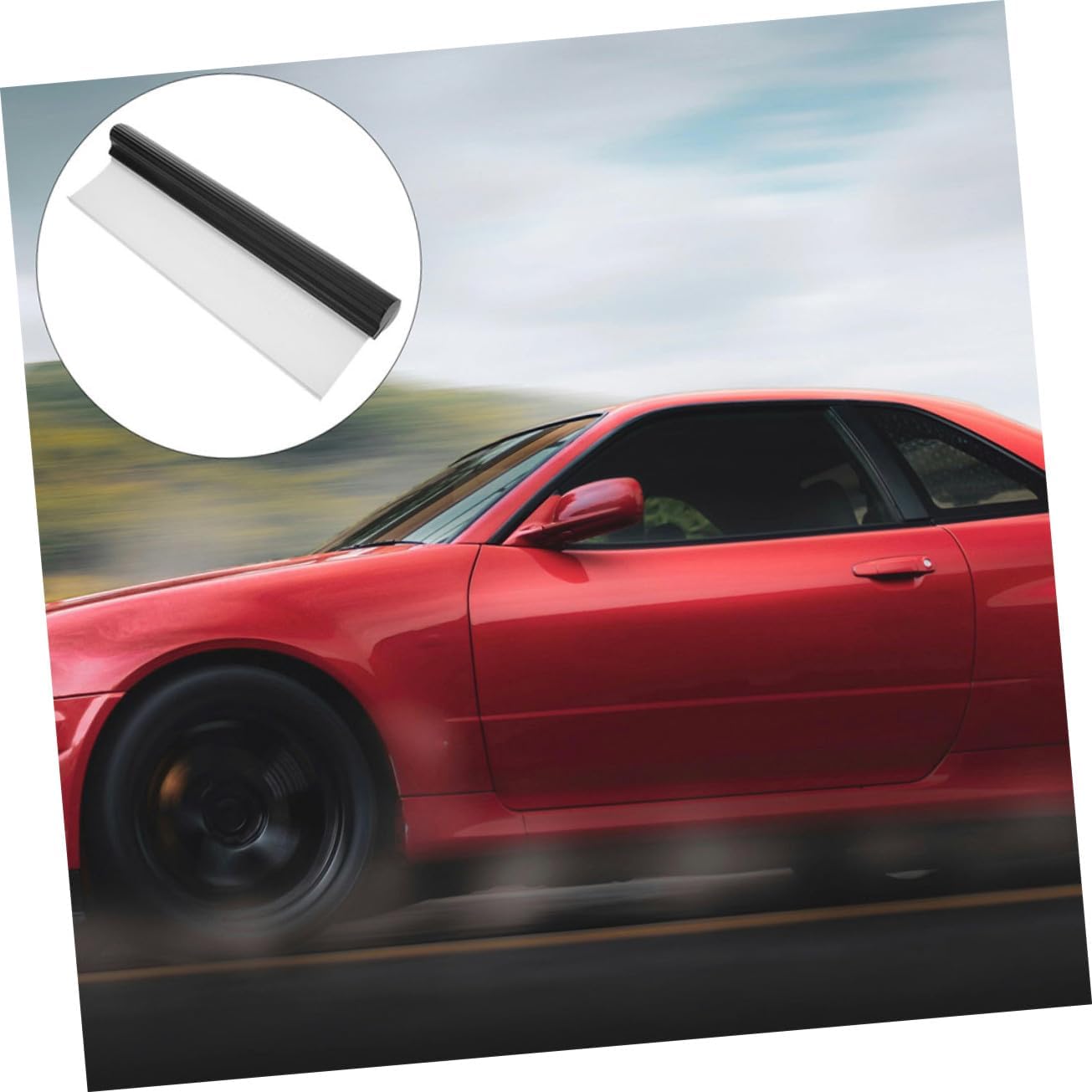2pcs Silicone Car Squeegee Water Wiper for Windshield Window Cleaning Auto Glass Washing Tool with Wear-Resistant Flexible Blade for Cars and Home