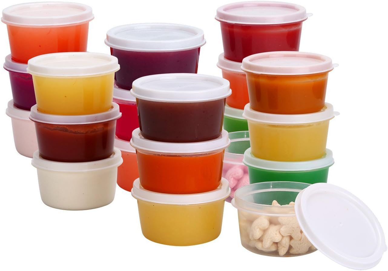 Greenco Small Food Storage Containers - 20 pcs | Plastic Food Containers with Lids | Deli Containers | Meal Prep Container | Pantry, Fridge, Kitchen Organization | Cereal, Spices, Snack Containers