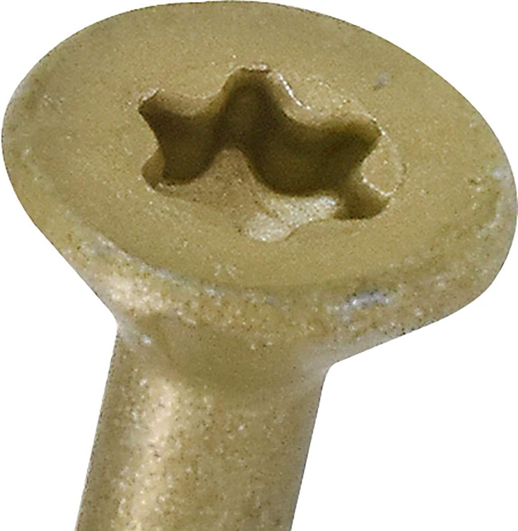 Power Pro Premium One Multi-Material Flat Head Screws, Epoxy Coated Steel, Fasten in Wood, Metal, Concrete, Drywall and Plastic, Bronze, #10 x 2 inches, Box of 95 Screws