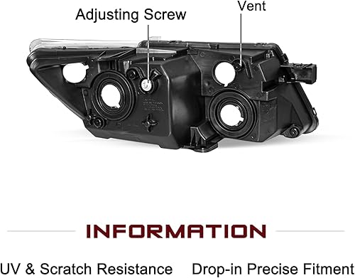 Miniatura 4 de JSBOYAT Compatible con el conjunto de faros delanteros Dodge Journey 09-20, repuesto original de faro halógeno derecholado del pasajero (RH)