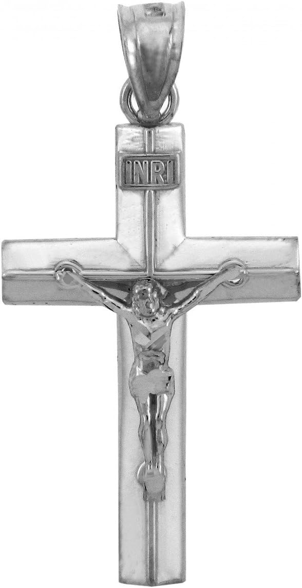 Religious Jewelry 925 Sterling Silver Inri Crucifix Pendant