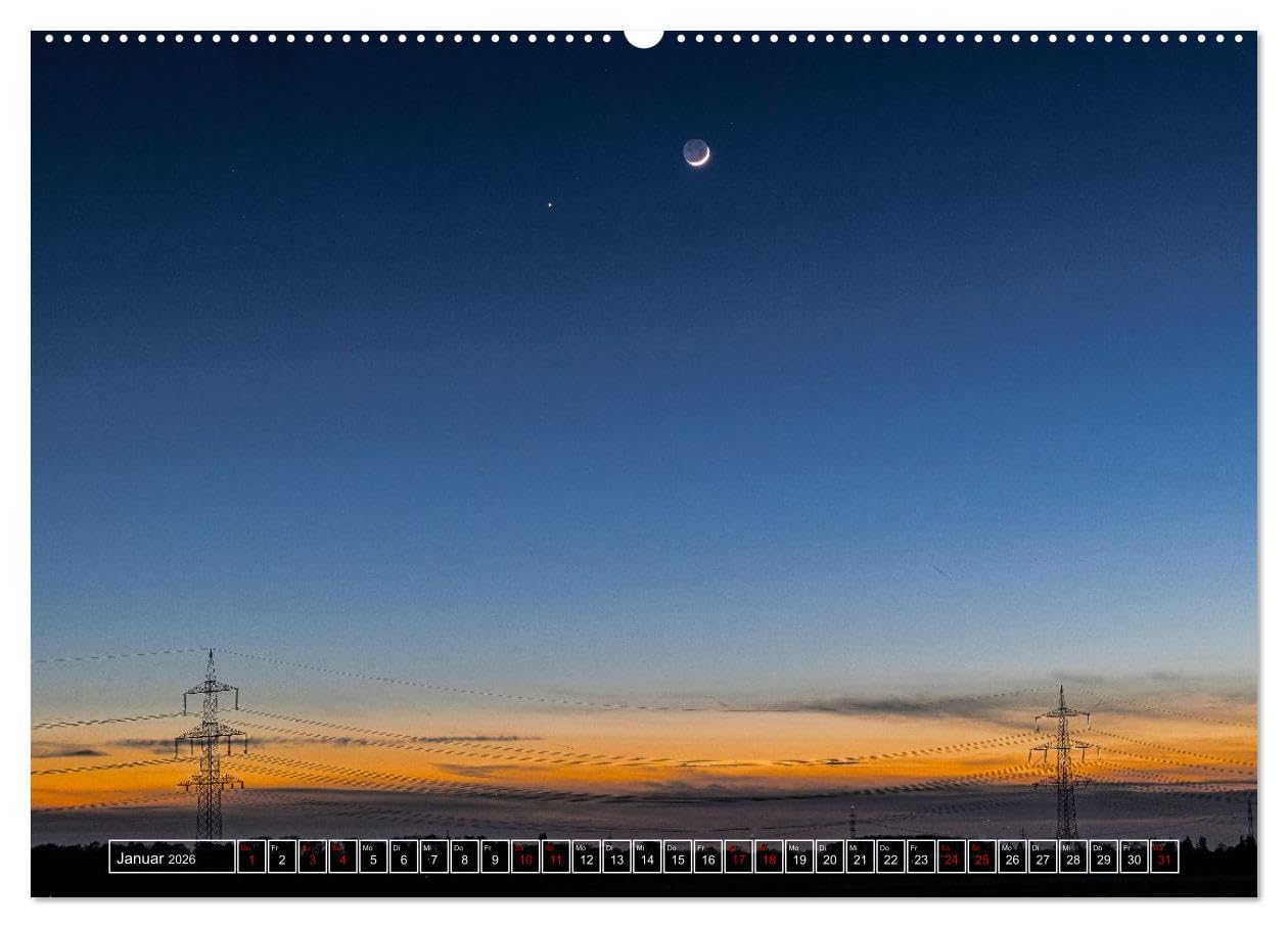 Faszination Mond - der etwas andere Mondkalender (hochwertiger Premium Wandkalender 2026 DIN A2 quer), Kunstdruck in Hochglanz: Viele Menschen sind ... schönen Mondfotos erfreuen. (CALVENDO Natur)