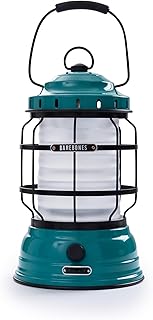 Barebones Forest Lantern – Teal, Vintage Rechargeable LED Lantern with A...