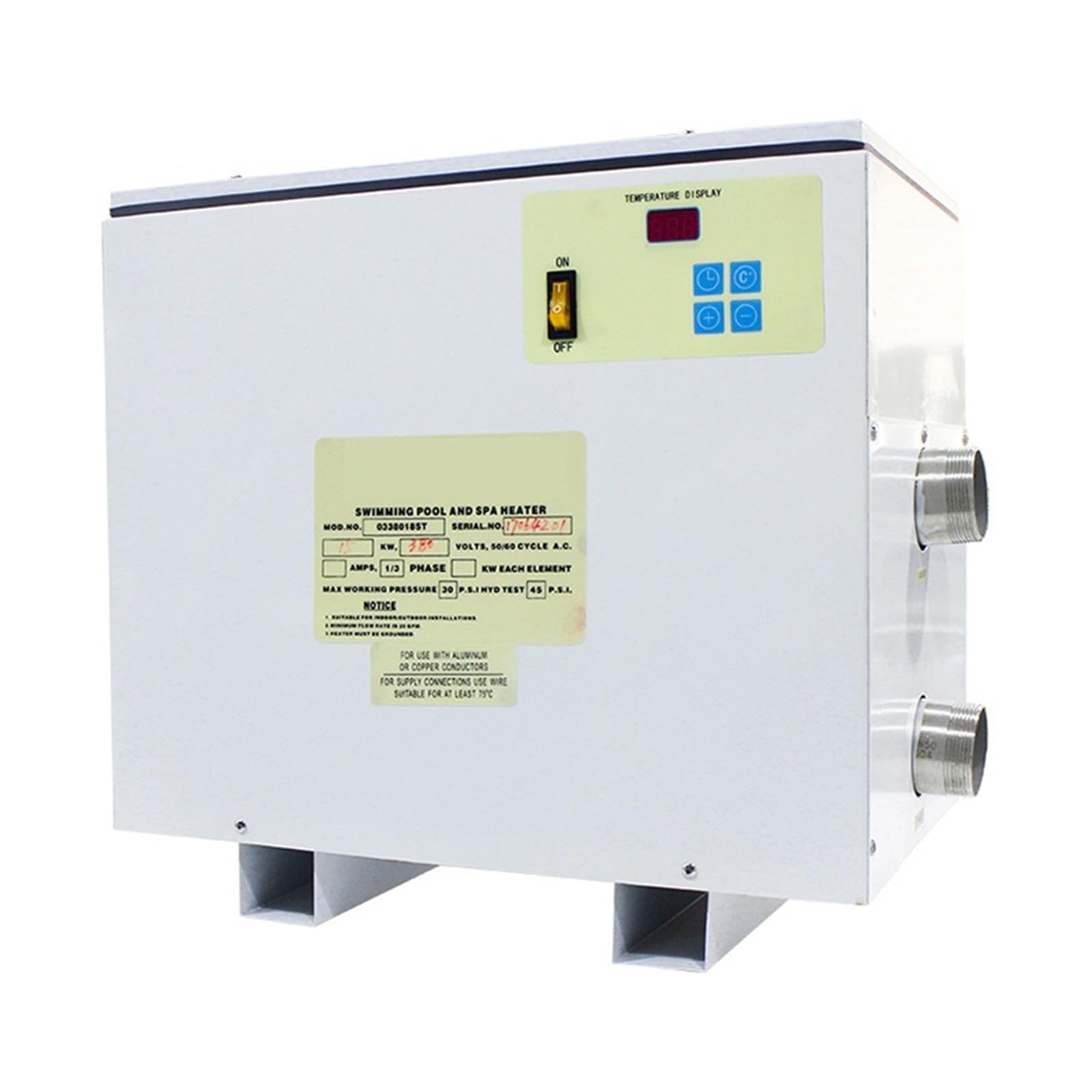 Pompe à Chaleur électrique for Piscine, Chauffe-Eau Haute efficacité avec Bouton de réglage for baignoires et spas pour Spa, Baignoire(Model A,5.5KW)