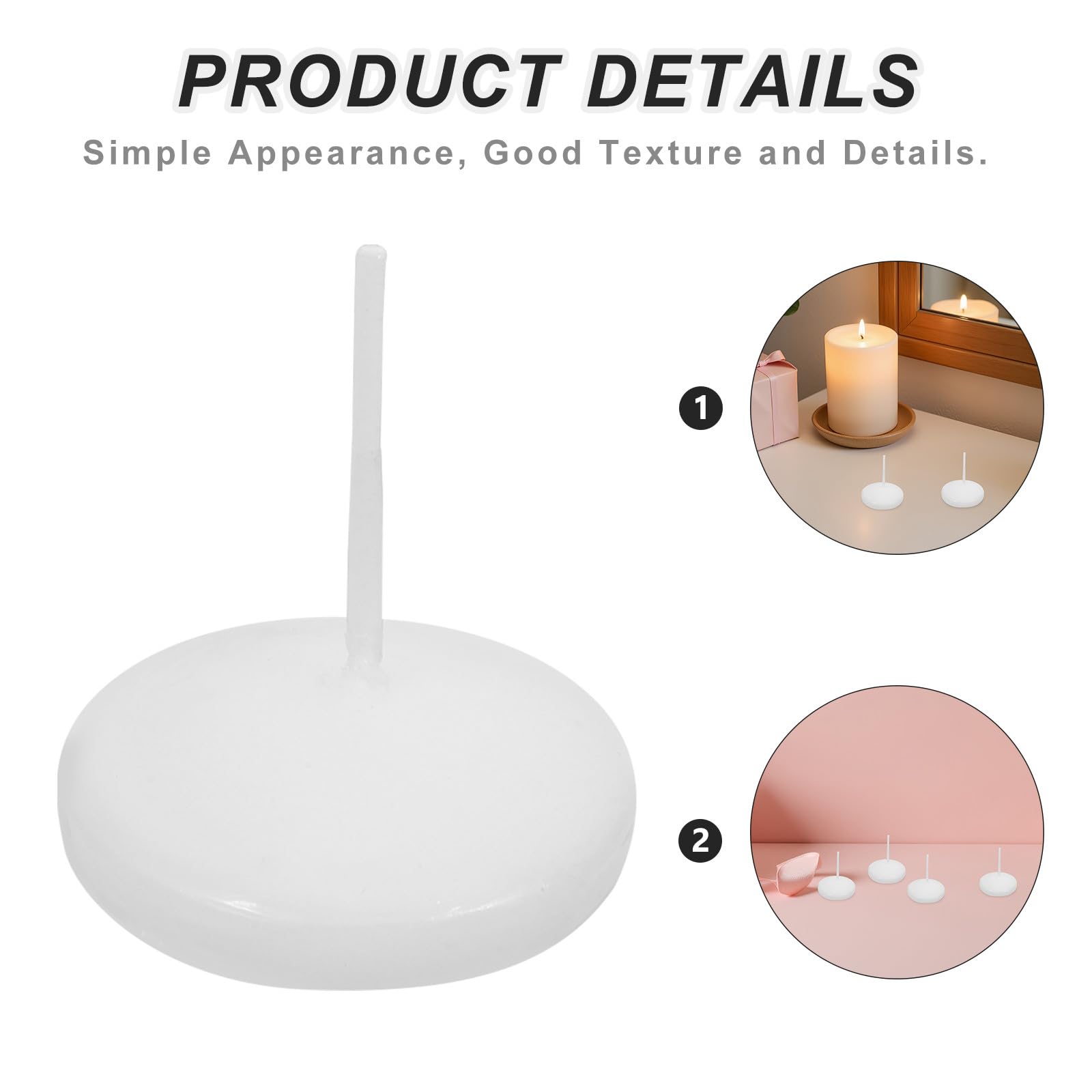 Tofficu 30 Unidades Velas Flotantes de Color Blanco para Centros de Mesa en Hoteles Brillo Prolongado Goteo Ideales para Bodas y Cenas Románticas