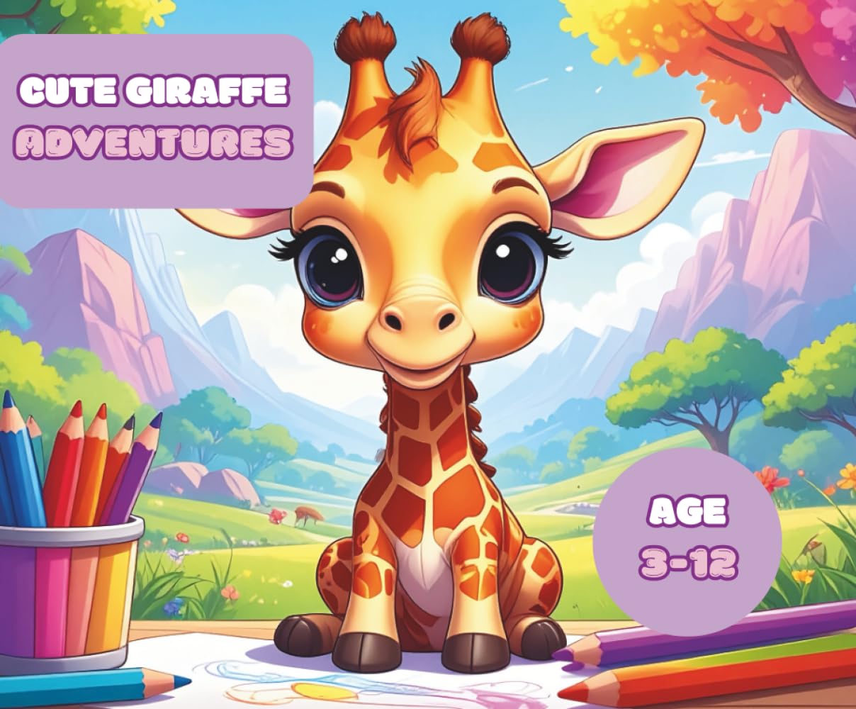 Sweet Giraffe Adventure: Cute and Fun Coloring Book for Kids – 50 Adorable Pages with Giraffes, Jungle Friends, and Playful Scenes | Every Other Page ... – Cute and Fun Coloring Adventures for Kids)