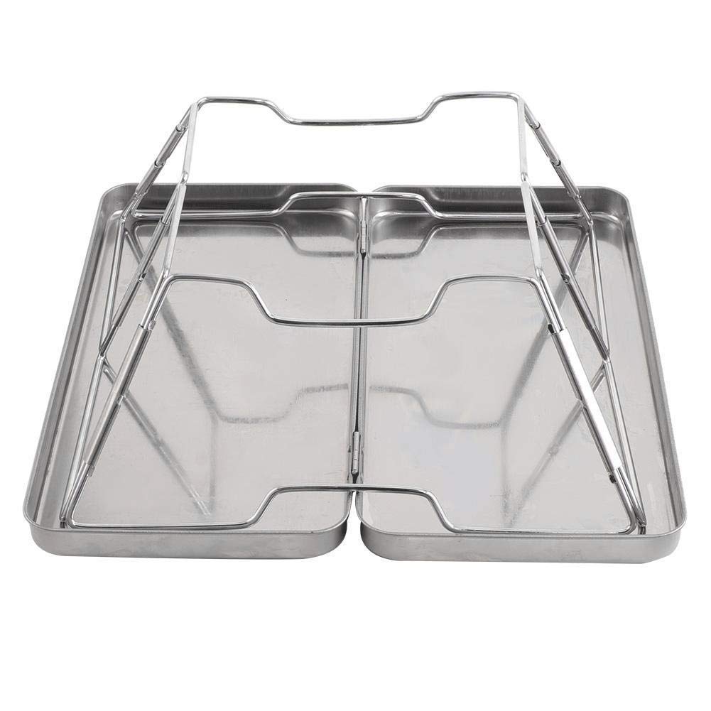 KANBUN składany grill węglowy, przenośny grill do grilla lekki prosty grill na kemping, ogród, na zewnątrz, podróże Double the comfort