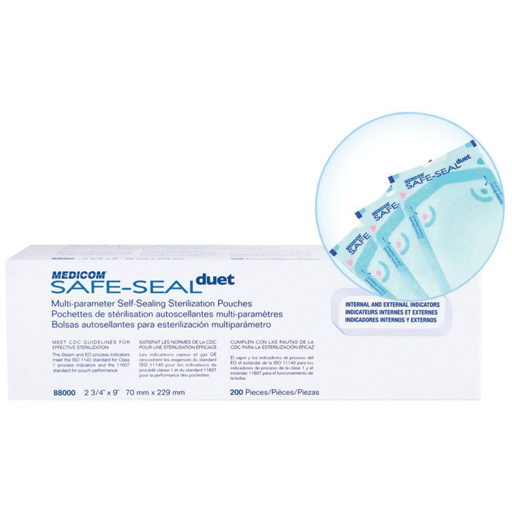 Medicom 88010 SafeSeal Quattro Pouch 3.5x9 (Pack of 200) : Amazon.in ...
