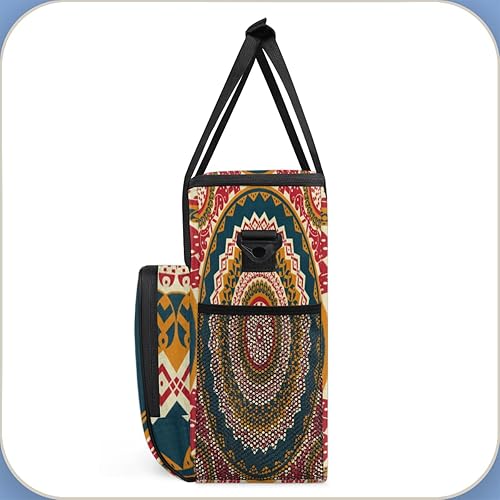 Miniatura 4 de Bolsa de transporte para cafetera de mandala retro con patrón para Keurig K-Mini o K-Mini Plus K-Cup Pods Almacenamiento portátil Cafetera Bolsa de