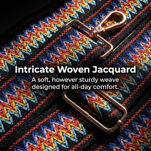 Image of Flower Purse Strap Replacement Embroidery Crossbody Shoulder Strap for Handbag Canvas Purse Extender Accessories