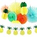 SUNBEAUTY Pineapple Party Decoration Set Summer Luau Beach Birthday Wedding Photo Backdrop Tropical Party Supplies 9 Pcs (Style 1)