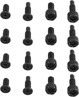 Security Doorbell Replacement Screws, 16pcs Carbon Steel Alloy Black | Exact Fit for Doorbells and Smart Doorbell Units, Home and Residential Use, Easy Installation Kit