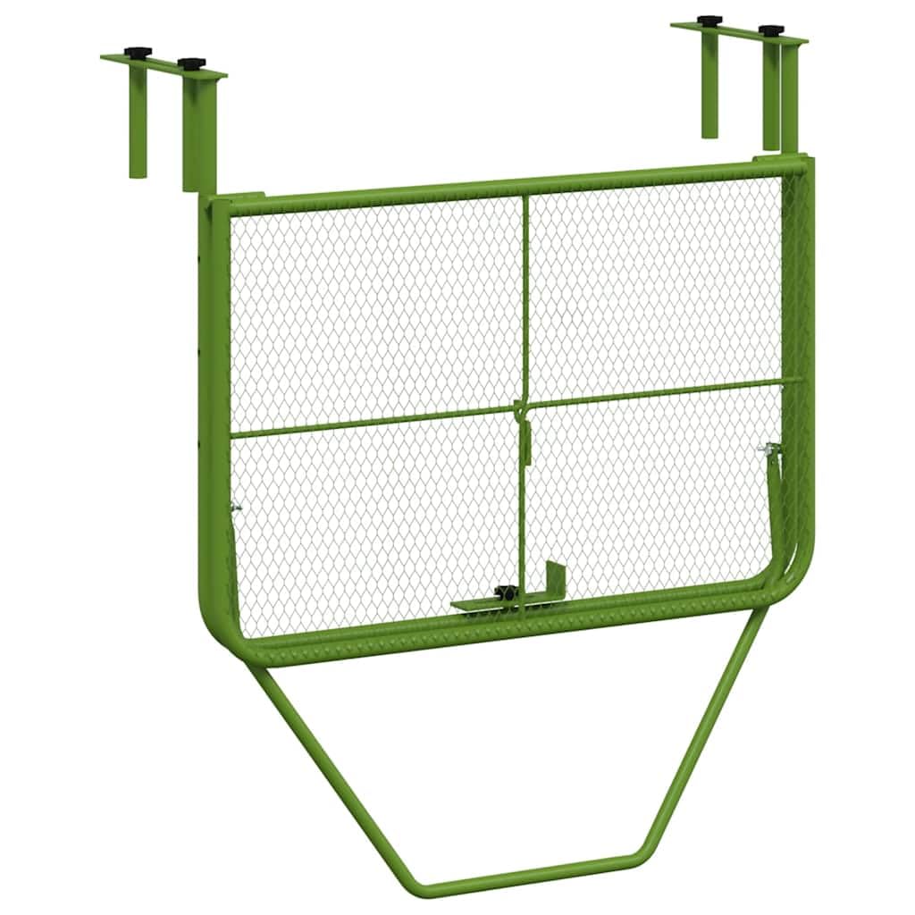 Tavolo da balcone verde, 60 x 40 cm, in acciaio, pieghevole | Salvaspazio, resistente alle intemperie, design a rete, per terrazza, veranda, ringhiera
