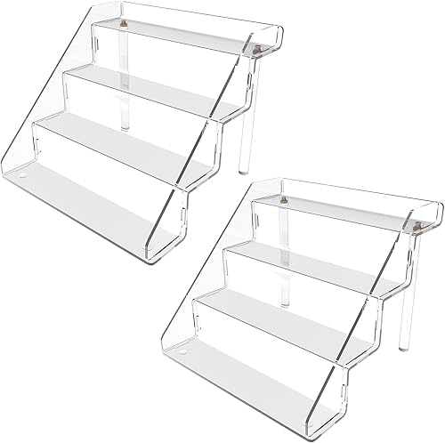 Miniatura 1 de Sezanrpt Juego de 2 soportes de exhibición de acrílico transparente organizador de perfume y almacenamiento soporte de acrílico para cupcakes