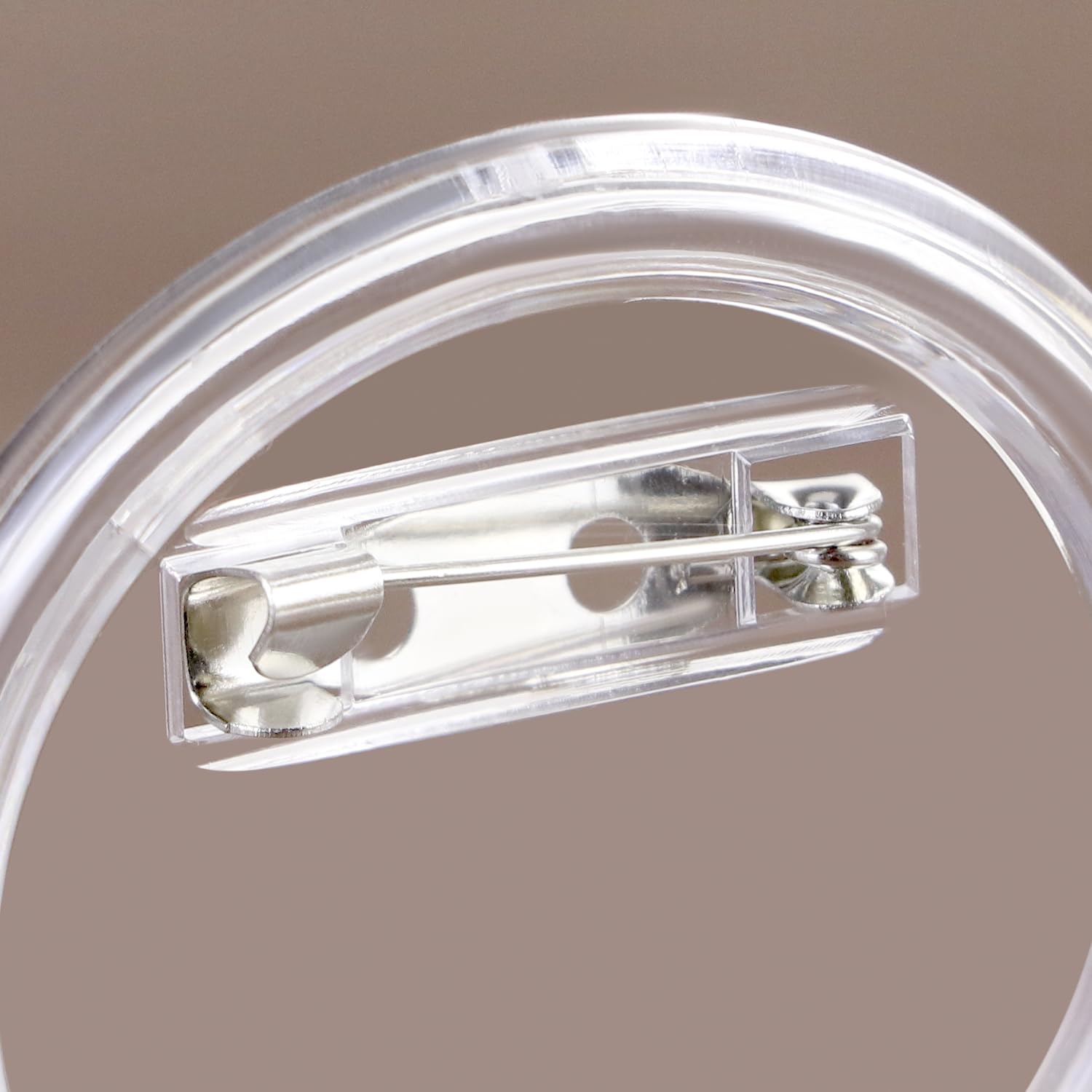 QWORK 30 Pezzi Spille Personalizzabili 60mm Acrilico Trasparente per Decorazione