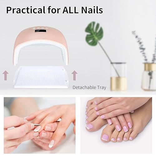 Miniatura 4 de Ayshone Lámpara de uñas LED UV recargable de 48 W luces de uñas de gel profesionales inalámbricas herramientas de manicura para el hogar y el salón