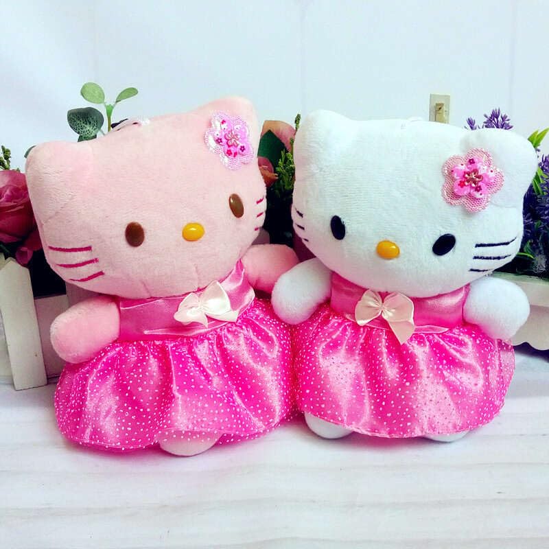 Image of Set of 2 Cute Hello Kitty Stuffed Soft Toys Plush Doll for Girls (20 cm)