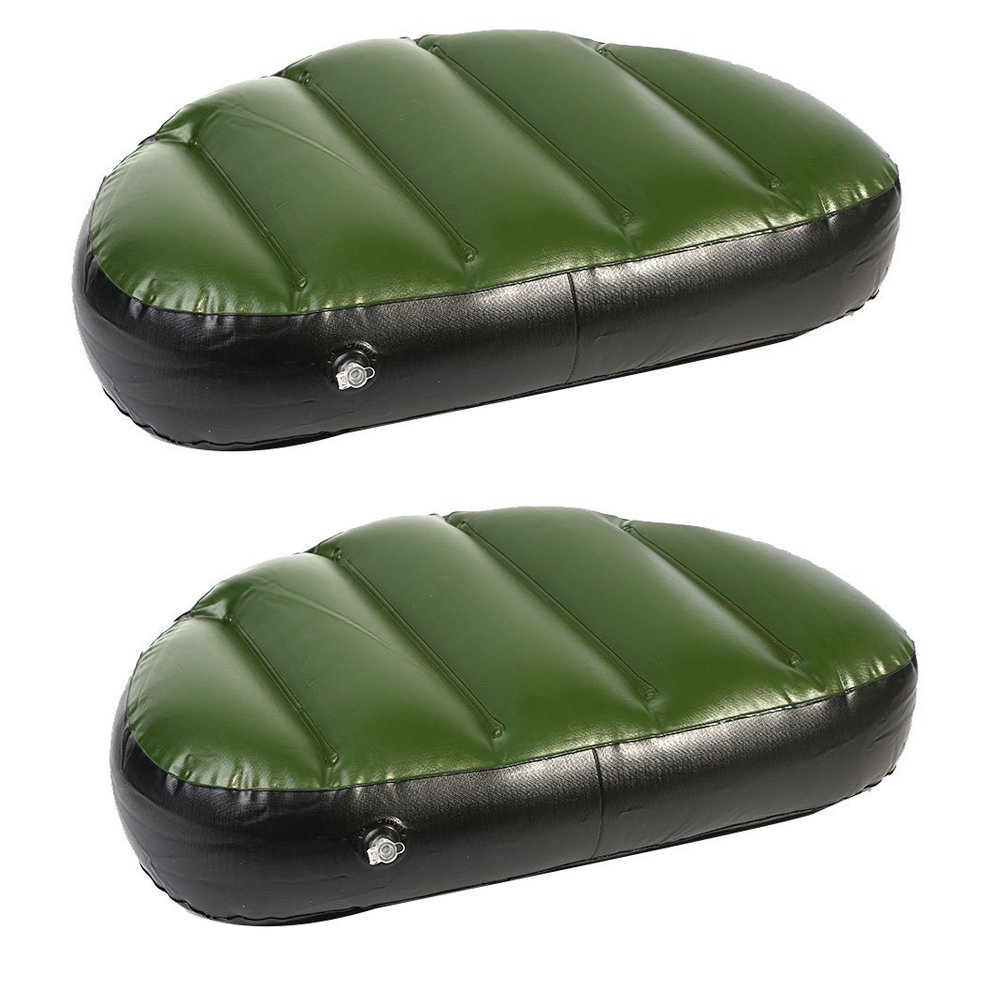Uterstyle Pack of 2 Inflatable Boat Seat, PVC Boat Seat Cushion Pad Covers Mat Outdoor Camping Rafting Kayak (Green)