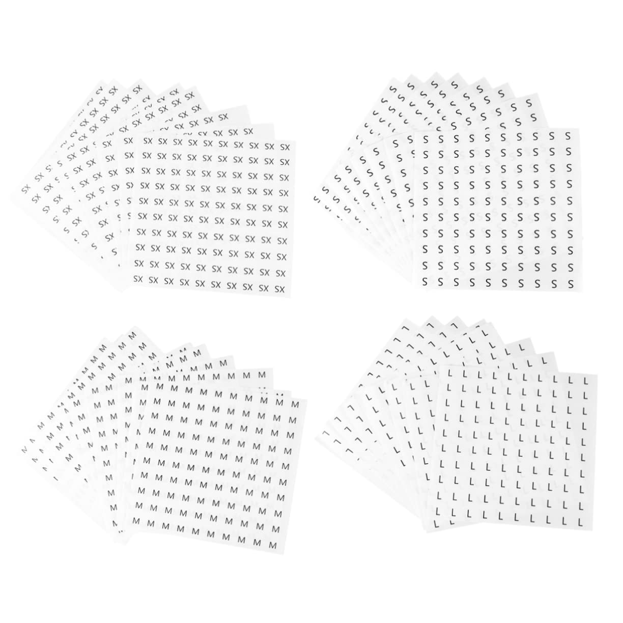 NUOBESTY 3 Set Di Etichette in Tessuto Indicatori Di Dimensioni Adesivi Rotondi/Taglie S/m/l Per Etichette Merceologiche 1000 Pezzi * 3