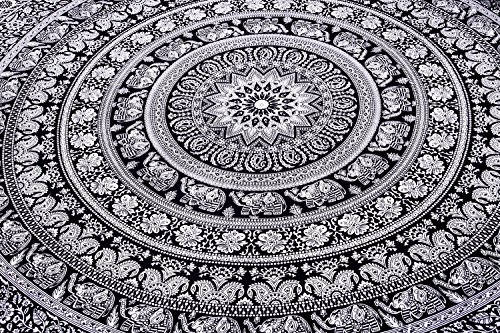 The Boho Street - Exclusive Twin Black And White Elephant Tapestry, Beautiful Indian Wall Art, Perfect Valentine Gift, Hippie Wall Hanging, Bohemian Bedspread #TOP3