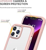 Vista 597 de Diaclara - Funda diseñada para iPhone 15 Plus de 6.7 pulgadas, transparente, cuerpo completo, con protector de pantalla, resistente de protección