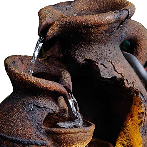 Old Fashion Pot Outdoor Fountain With Led Light #TOP3