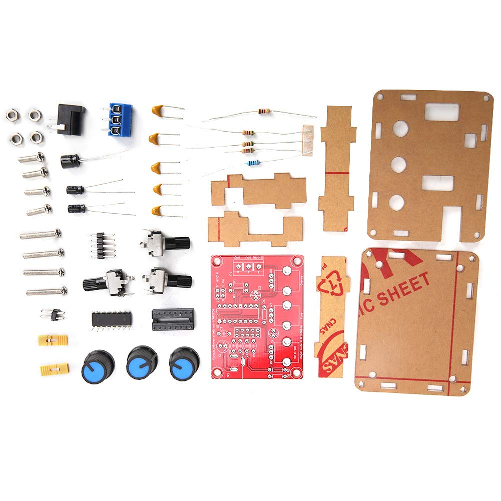 XR2206 Generator DIY Kit, Adjustable Frequency, 1HZ 1MHZ Function Generator, Wide Power Supply, Coarse & Fine Tuning, Five digit Resolution, Water Projects