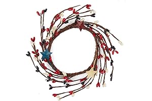 Americana Patriotic Pip Berry Ring with Tin Stars