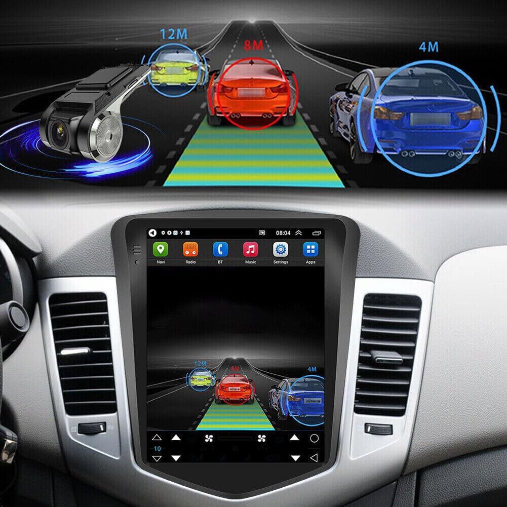 9.7 Inch Android 13 Car Stereo Radio for Chevrolet Chevy Cruze 2009 2010 2011 2012 2013 2014 2015 Touch Double Din Car Radio with Wireless Carplay/Android Auto, GPS, WiFi, Bluetooth [2+32G]