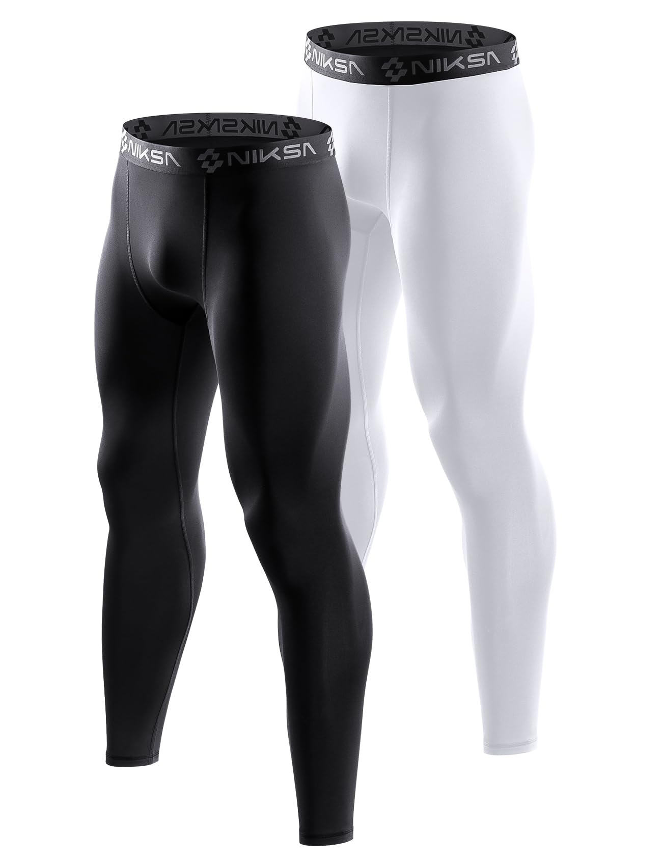 Niksa Kompressionshose Herren Sport Leggings Base Layer Funktionsunterhose | Flatlock-Nähte, Feuchtigkeitsableitendes Gewebe, Vier-Wege-Stretch, für Lauf, Fitness, Basketball, Radfahren, Training