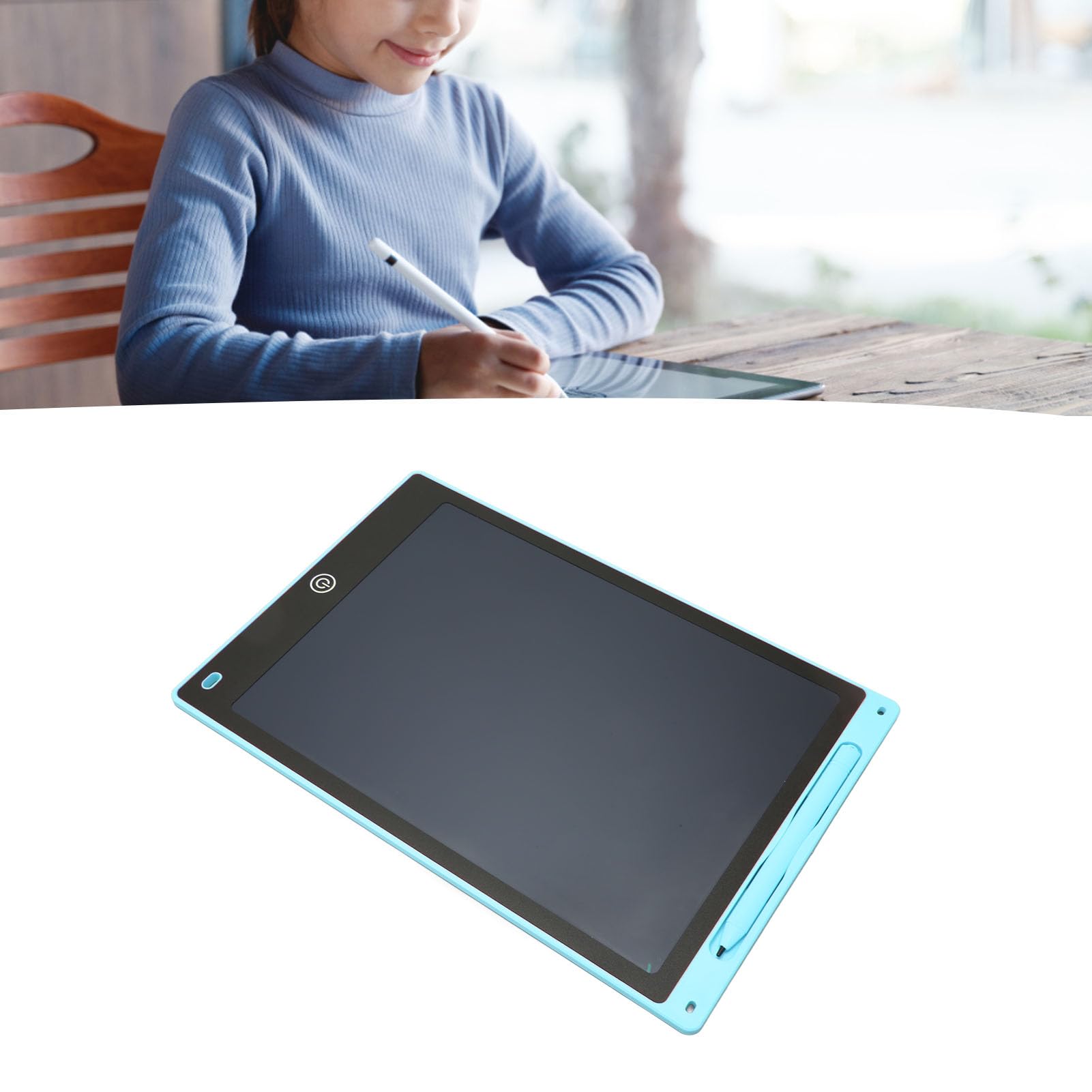 10-I LCD Writing Tablet – Erasable, Reusable Drawing Pad for Kids with Pressure Sensitivity & One-Button Erase F in (Black) (White) (Pinkish) (Dark Blue) (Elemental Blue) — view 3