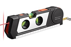 Neoteck Cross Line Laser Level with Measure Tape and Leveling Bubble