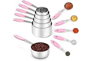 Joyhill Pink Measuring Cups and Spoons Set