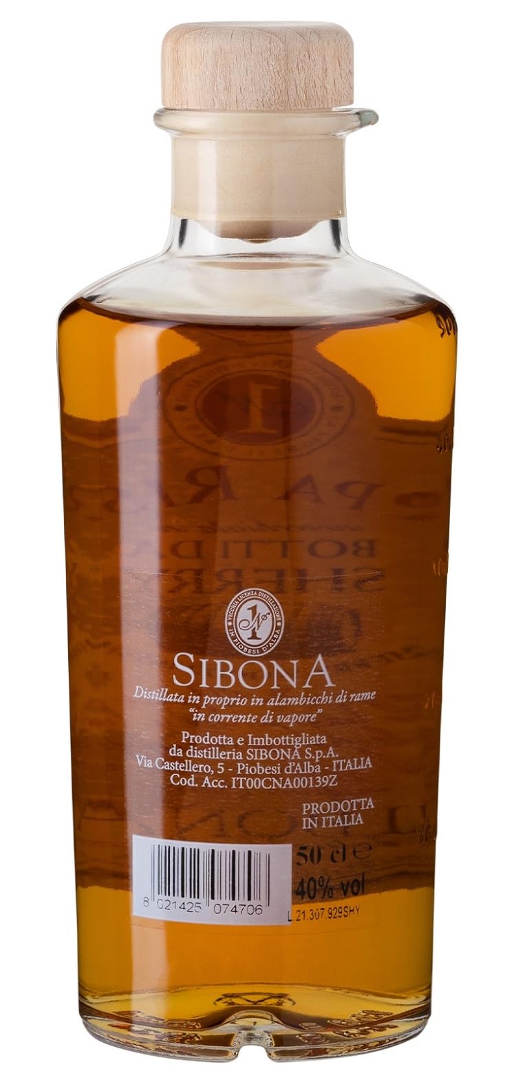 Nº1 SIBONA Grappa Riserva Botti da Sherry 40% vol. (1 x 0,5l) – Eleganter Grappa aus Italien im spanischen Sherry-Fass gereift