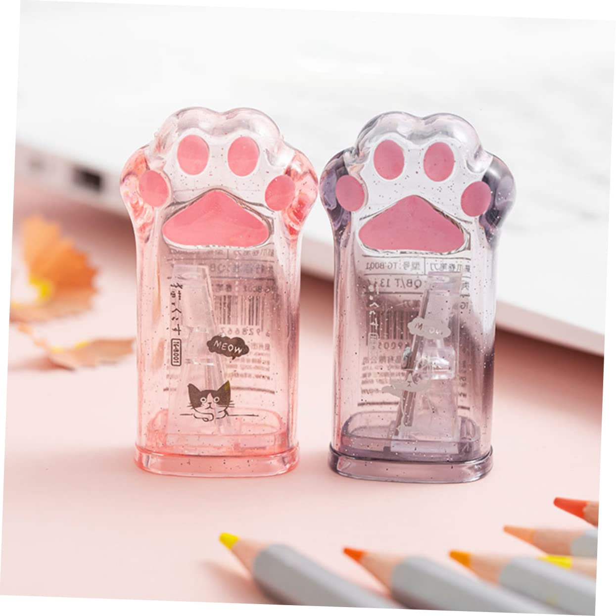 SHINEOFI 20pezzi Pz Temperamatite Manuali Forma Di Zampa Di Gatto Affilatori Per Matite Per Cancelleria Carina Per Scuola Design Creativo e Pratico