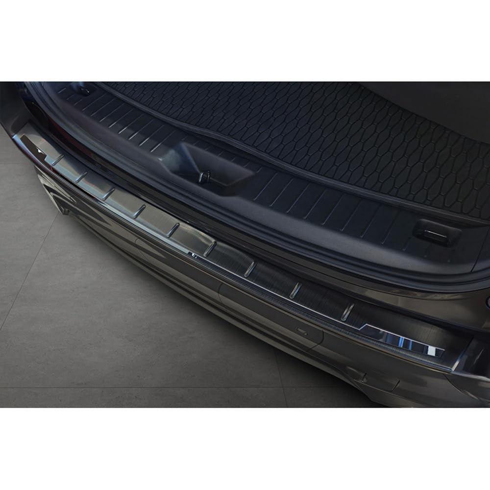 Avisa Schwarz Edelstahl Heckstoßstangenschutz kompatibel mit Mazda CX-60 (KH_) 2022- 'Shadow Premium'